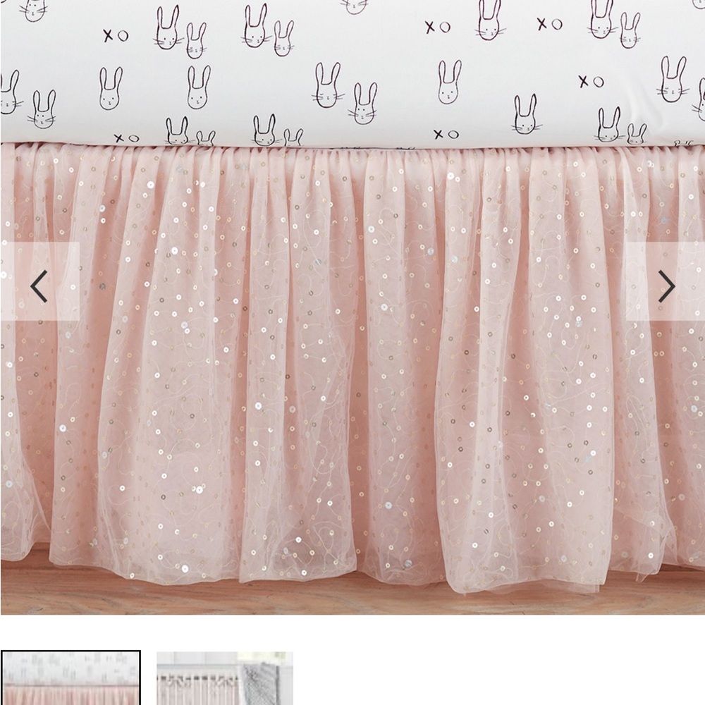 Pottery Barn Sparkle Tulle crib skirt